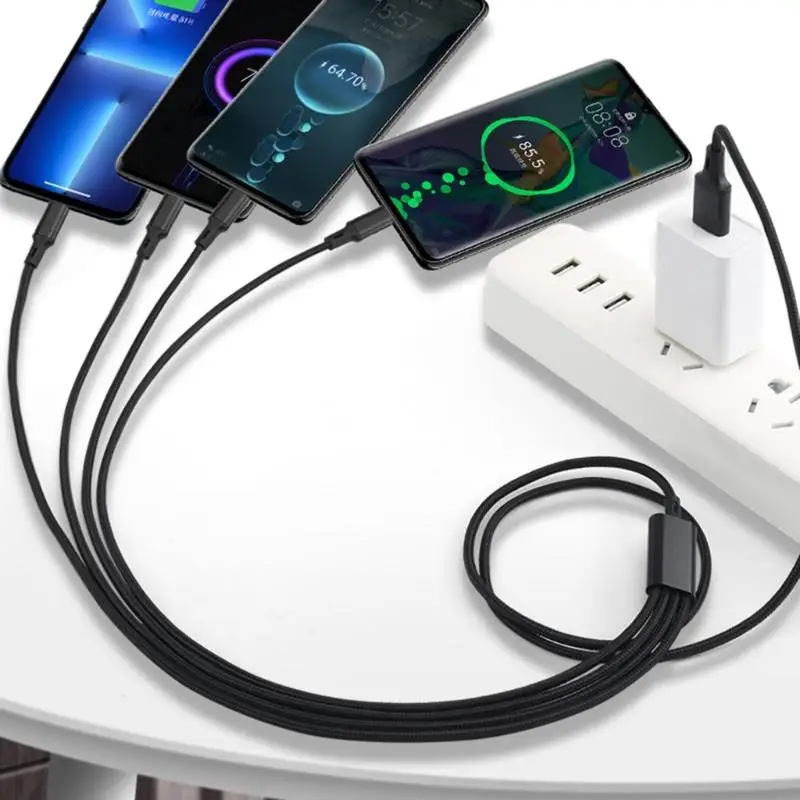 USB C إلى كابل USB شحن سريع ، 59 ''/1.5M USB النوع C شحن الحبل dataSync مع 4 كابل USB c ، لأقراص الهاتف 203A