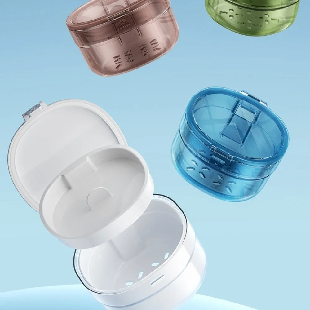 شفافة تمرغ تنظيف غير مرئية الأقواس صندوق سعة كبيرة حامل الأسنان كاذبة صندوق الأقواس الأسنان متعدد الطبقات مقاوم للماء #2