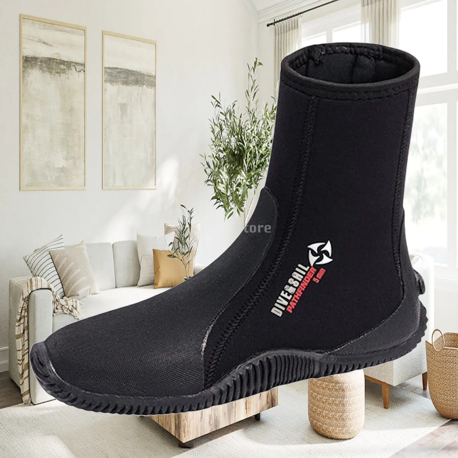Adult Water Sport Shoes Neoprene Beach Boot Warm Impact Resistant Non Slip Footwear for Swimming Sailing Diving