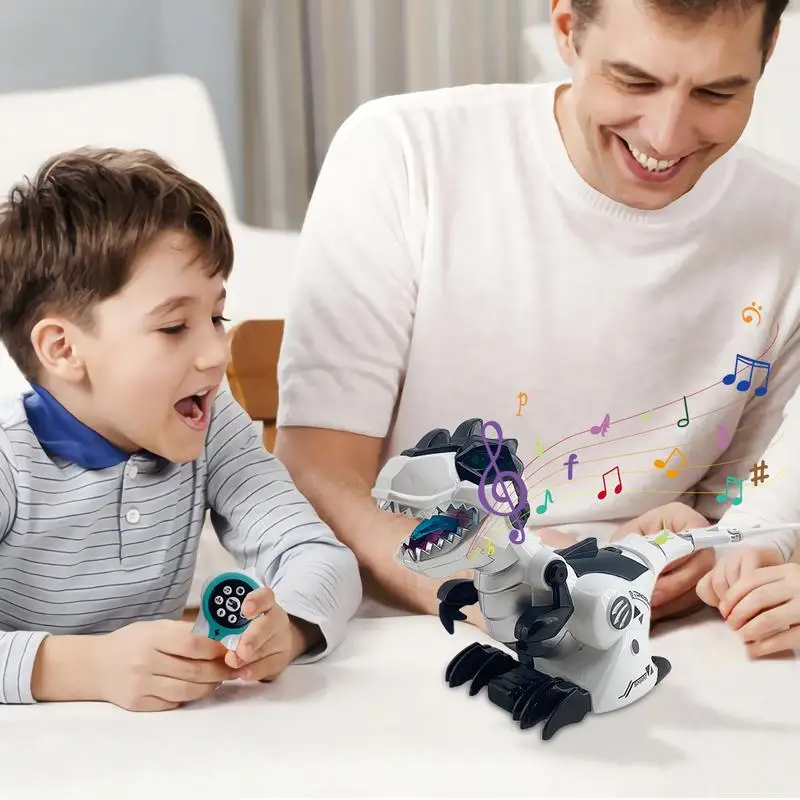 Remote Control Robot Toy Intelligent Robot With Spray And Music Animal Shaped Robot Toy For Boys And Girls Include 2.4 GHz