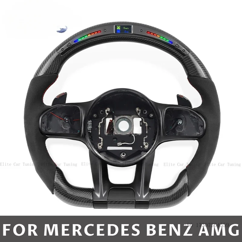 

Руль из настоящего карбона для Mercedes-Benz AMG W167 W177 W204 W206 W212 GLE A35 E53 CLA45 300d, автомобильные аксессуары
