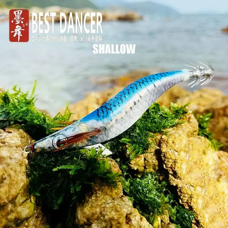 فوكوشيما حبات الصوت الضحلة المتوهجة 3.5 EGI 19G 3.2S/M رقص الحبار إغراء الخشب الشد الطعم CUTTLEFISH الأخطبوط السنانير الحادة