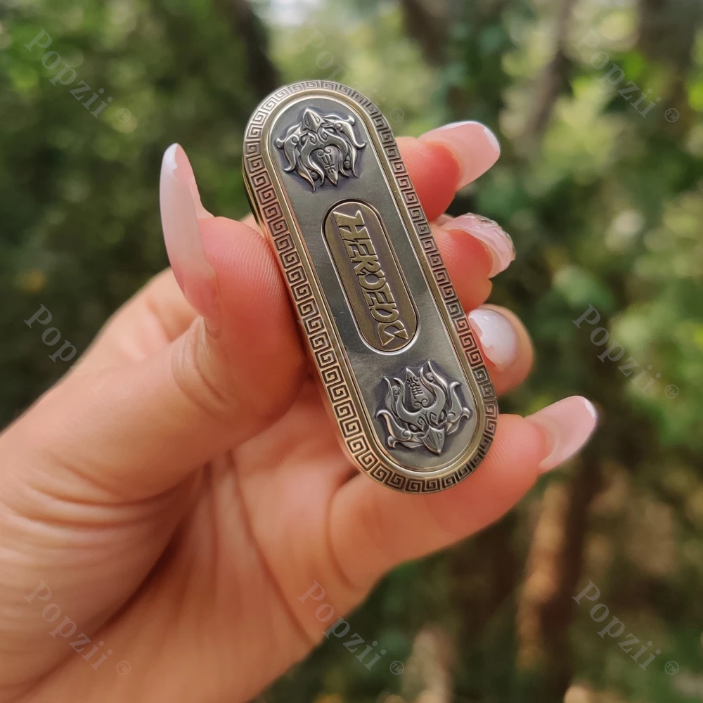 LEYANG pájaro bermellón latón EDC deslizador de empuje mecánico juguete para agitar Gadget genial juguetes sensoriales para adultos juguetes para agitar de oficina