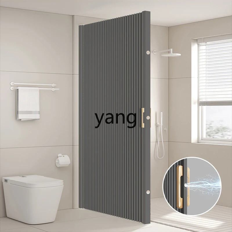 CX invisible folding shower curtain bathroom partition curtain bathroom block magnetic attraction