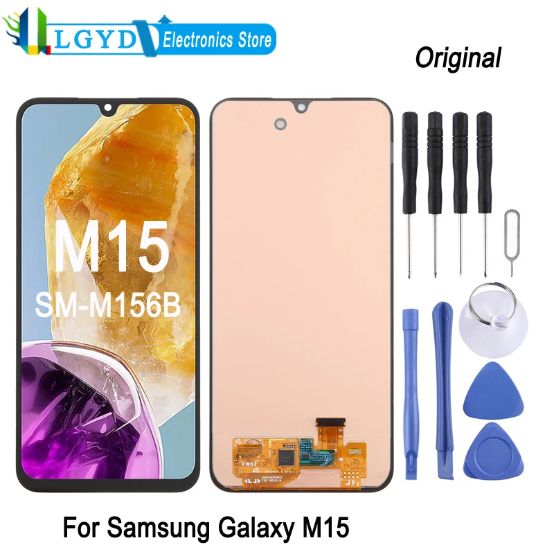 super-amoled-screen-for-samsung-galaxy-m15-5g-sm-m156b-65-inch-90hz-lcd-display-touch-screen-digitizer-repair-replacement-part