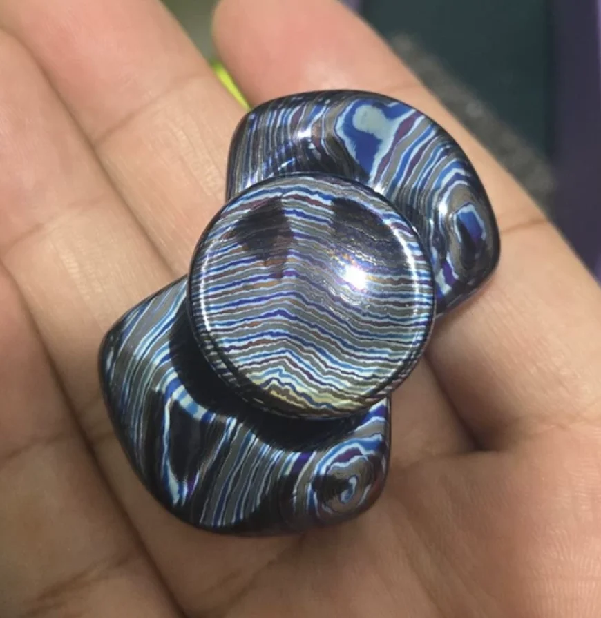 Used EDC X Studio Two Pages Mini Zircuti Stress Relief Toy Haptic Spinner Fingertip Gyroscope Decompression Toys For Adult