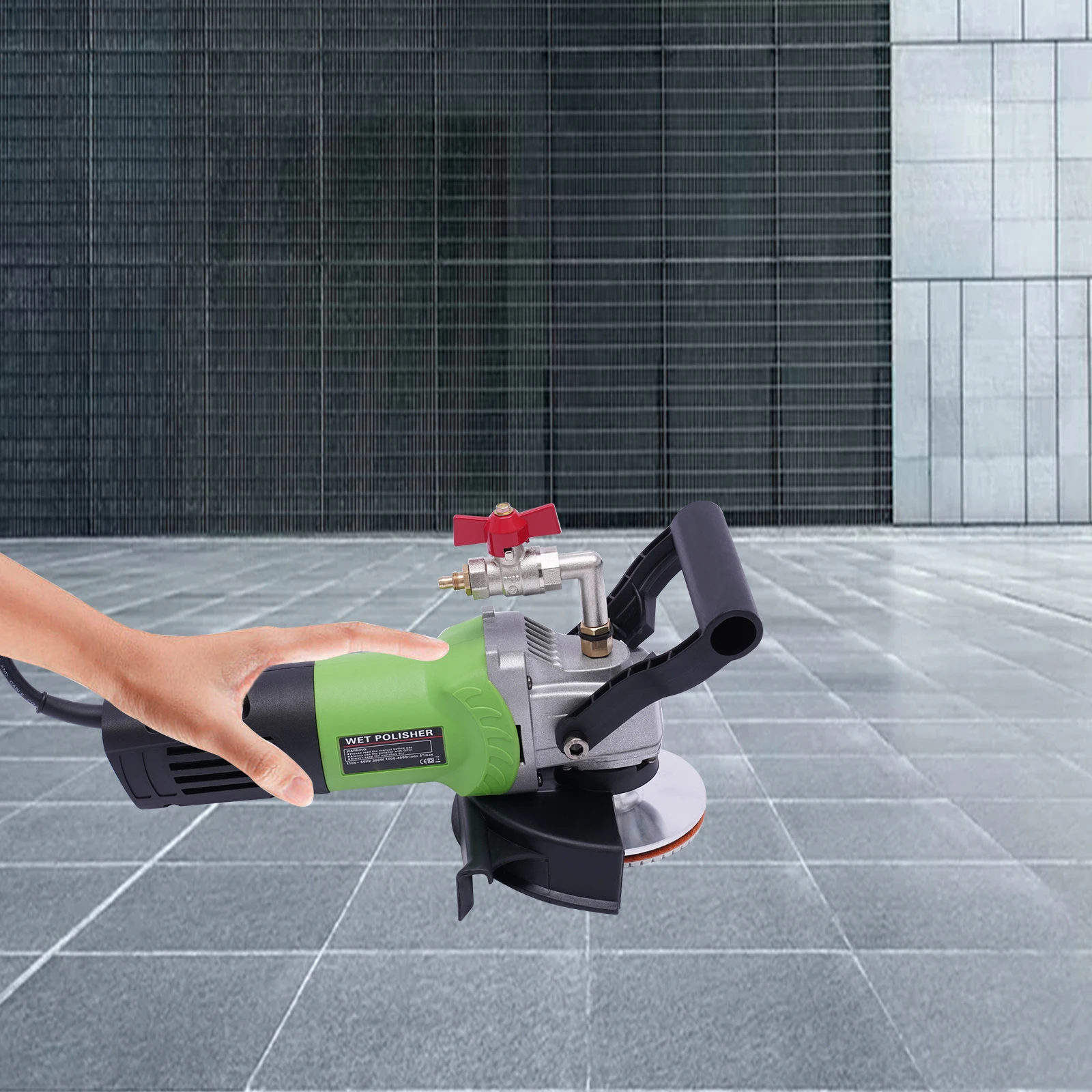 

800W 5'' Wet Polisher Diamond Polishing Pads Concrete Polisher Stone Polisher for Granite/ Marble 110V 1000-4000rpm