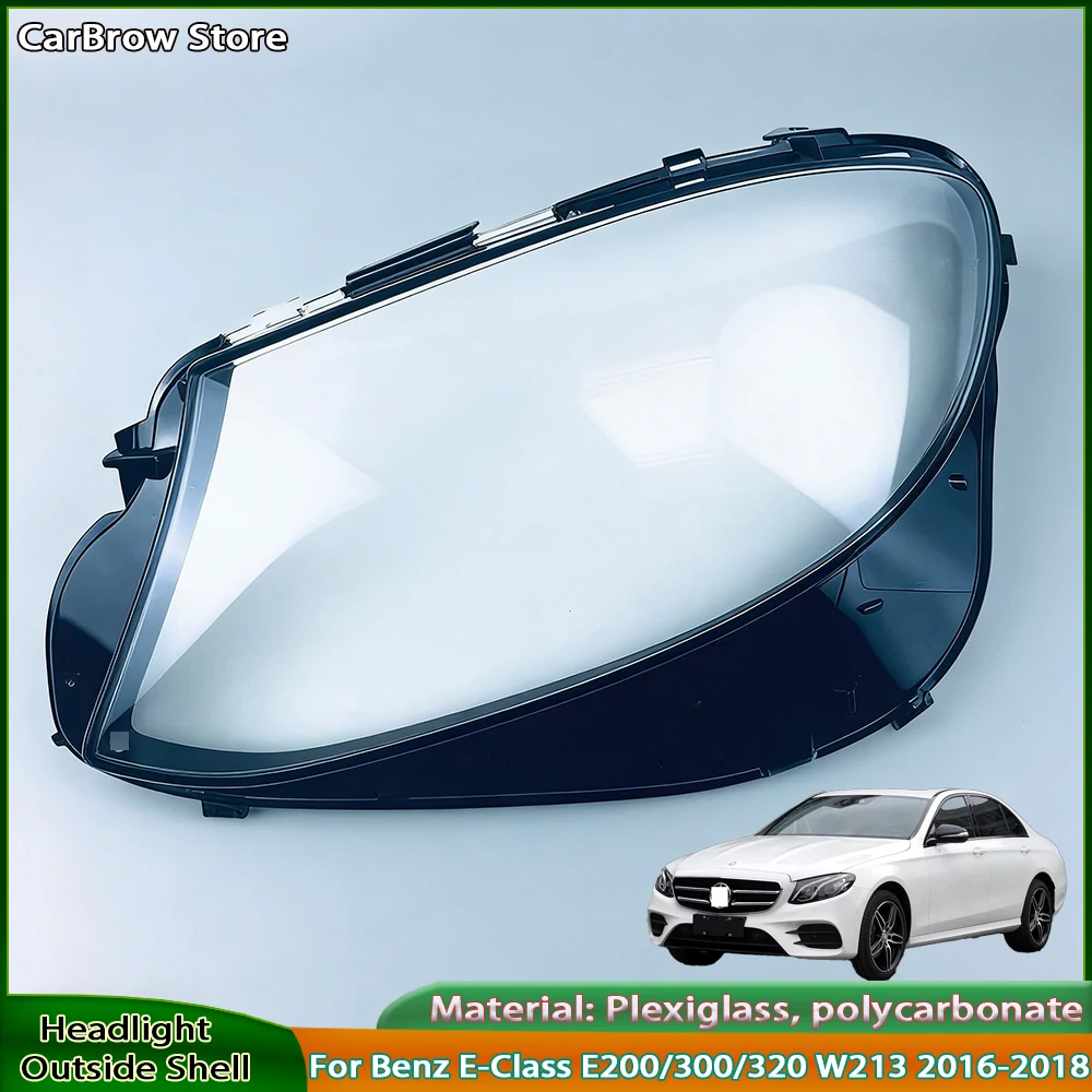 

Transparent Headlamp Shell For Benz E-Class E200 300 320 W213 2016 to 2018 Headlight Lens Cover Replace Original Lampshade