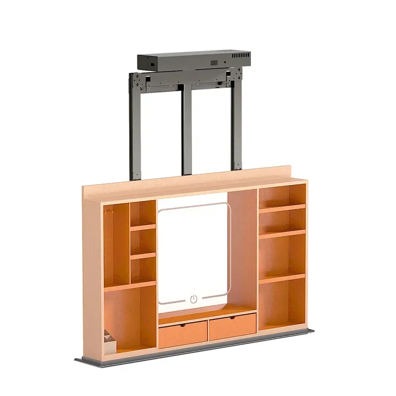Electric lifting cabinet, pull basket dresser cloakroom invisible smart dresser makeup mirror led with light