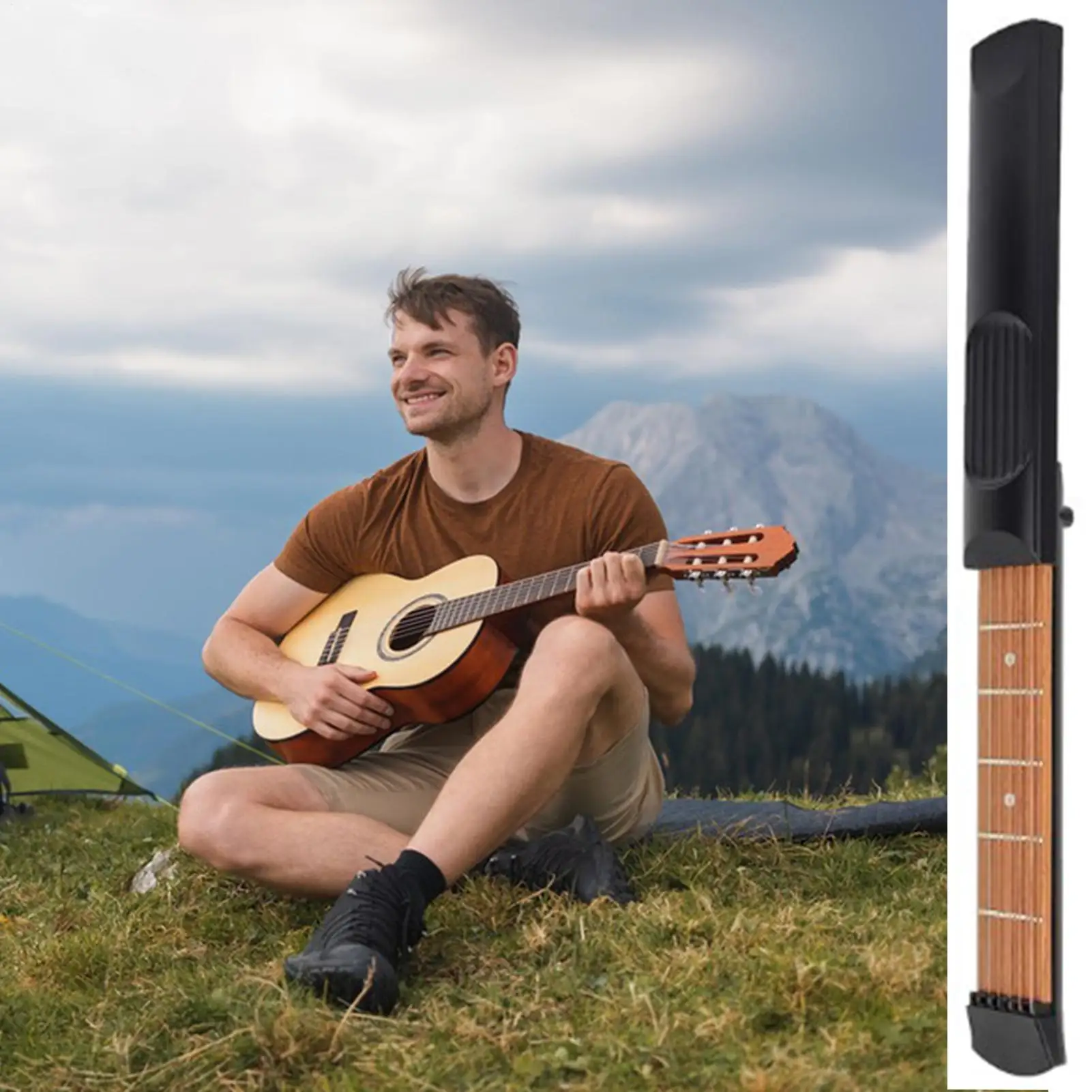 

Pocket Guitar Trainer Portable Guitar Trainer Fretboard Chord Training Equipment Fingerboard For Musicians Stage Commuting