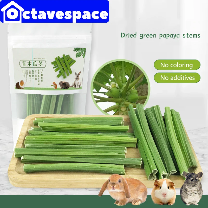 Kaninchen Getrocknete Papaya Stem Molaren Sticks Kleine Pet Zähne Schleifen Spielzeug für Chinchilla Guinea Schwein Hamster Natürlichen Snacks Bunny Artikel