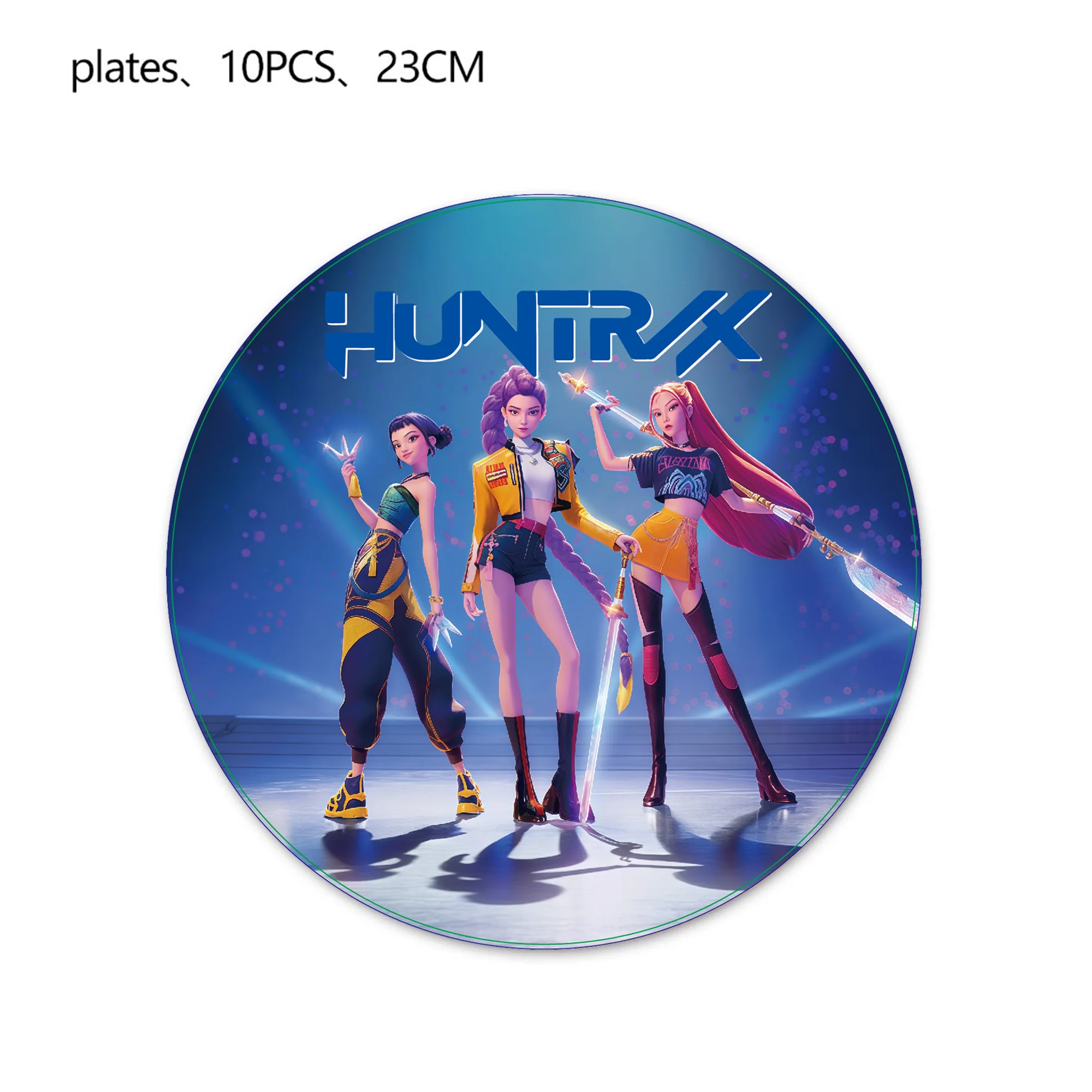 Kpop Demon Hunters Birthday Party Decor Korean  Anime Set Tableware Tablecloth Cup Balloon Cake Topper Baby Girl Favor Supplies