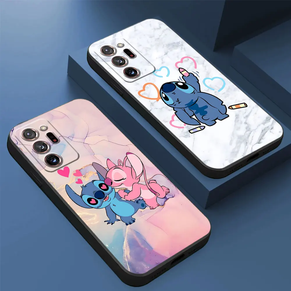 Disney Stitch Love Cover Phone Case for Samsung Galaxy S10 S9 S8 Plus Note 20 Ultra Note 10 Plus Note 9 8 S10 Silicone Shell