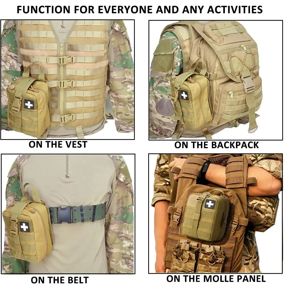 IFAK Molle Utility Bag Pouch Tactical First Aid Kit With Equipment Medical Supplies