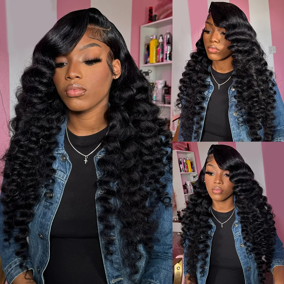 

Парик из натуральных бразильских волос, плотность 220, с прозрачной HD-сеткой 13x4 или 13x6, с предварительно выкнутой линией роста, цвет натуральный черный, глубокая волна.