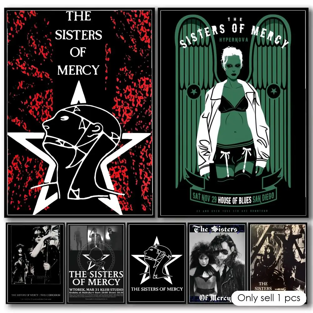 The S-Sisters Of M-Mercy Band Painting Calligraphy Cotton Canvas Wall Art Poster Quality Decor Painting for Home Decor