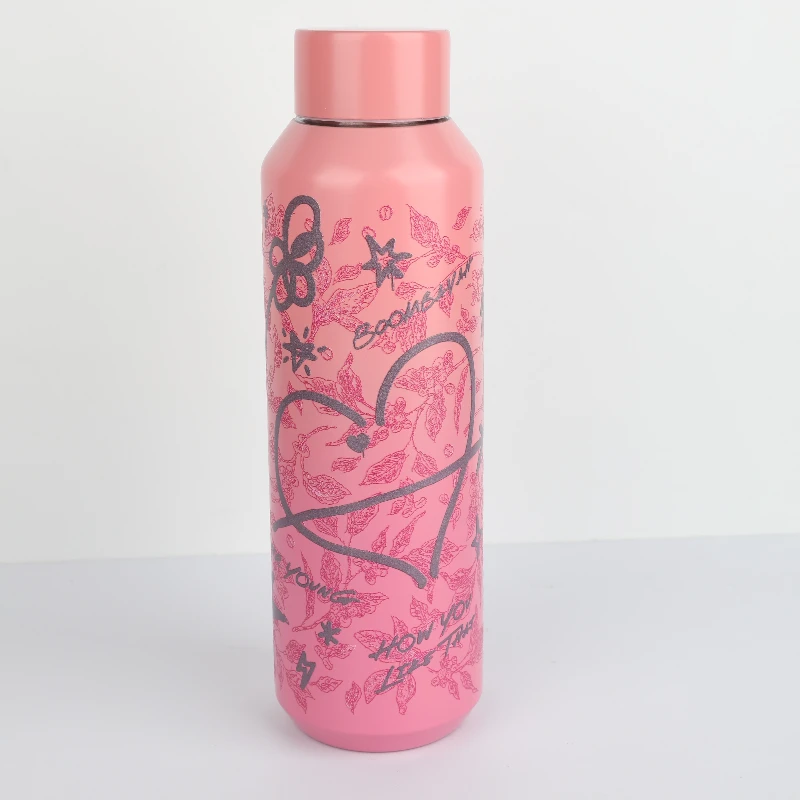 Limited Edition Starbucks Blackpink Pink Water Bottle, Heart Star