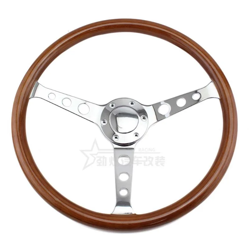 

Car Refitting 14 Inch/15 Inch Peach Wood Retro Style for Old Poussin Jetta Sang Brigade Solid Wood Universal Steering Wheel