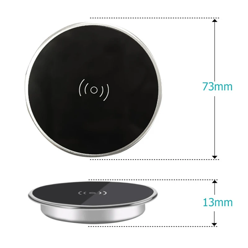 Universal Desk Wireless Charger for iPhone Galaxy C Samsung  Furniture Office Desktop Hidden Embedded Table Quick Charging Pad