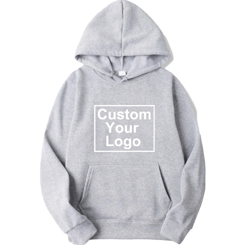 Sudadera con capucha para mujer, jersey de manga larga con bolsillo y logo personalizado, de gran tamaño, a la moda, S-4XL