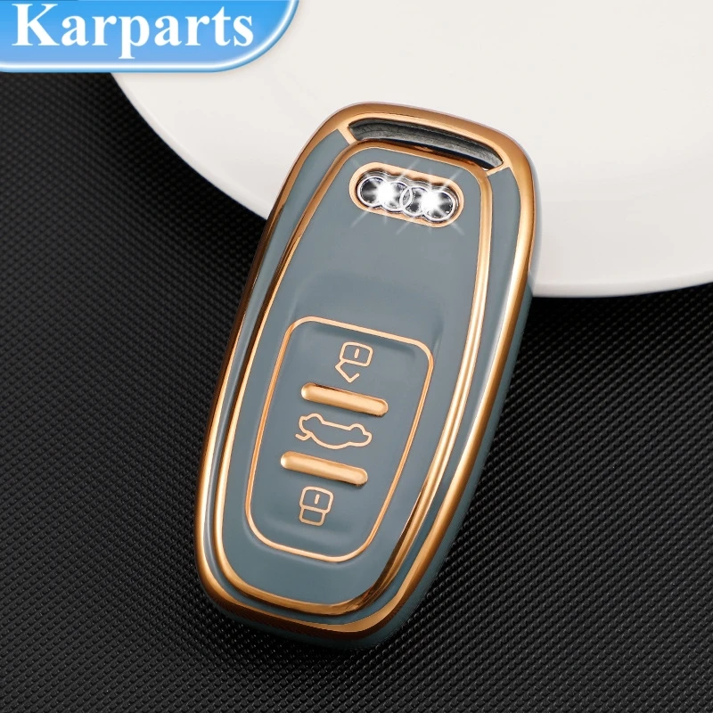 

Fashion TPU Car Remote Smart Key Cover Case Shell For Audi A1 A3 A4 A5 A6 A7 A8 Quattro Q3 Q5 Q7 2009-2015 Accessories