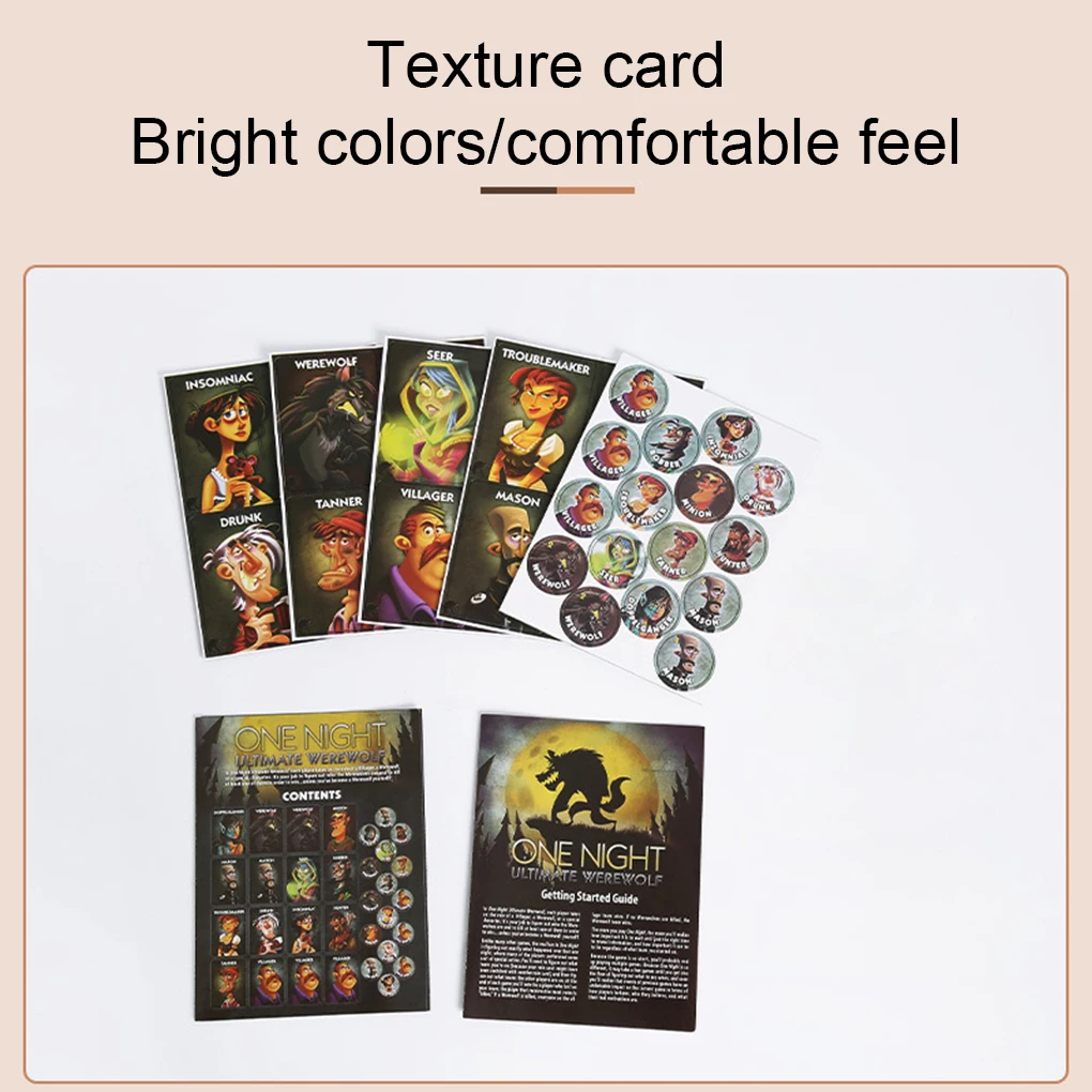 Uma noite final lobisomem jogo de tabuleiro de cartas quebra-cabeça jogo de cartas com jogos de tabuleiro de cartas libere imaginação adicionando diversão para jogar festa