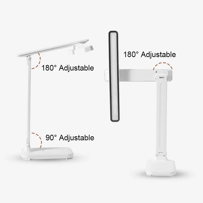 Imagem -06 - Recarregável Magnetic Led Table Lamp Usb Desk Reading Light Proteção para os Olhos Iluminação do Quarto de Estudo Dobre Rodar Luzes Noturnas