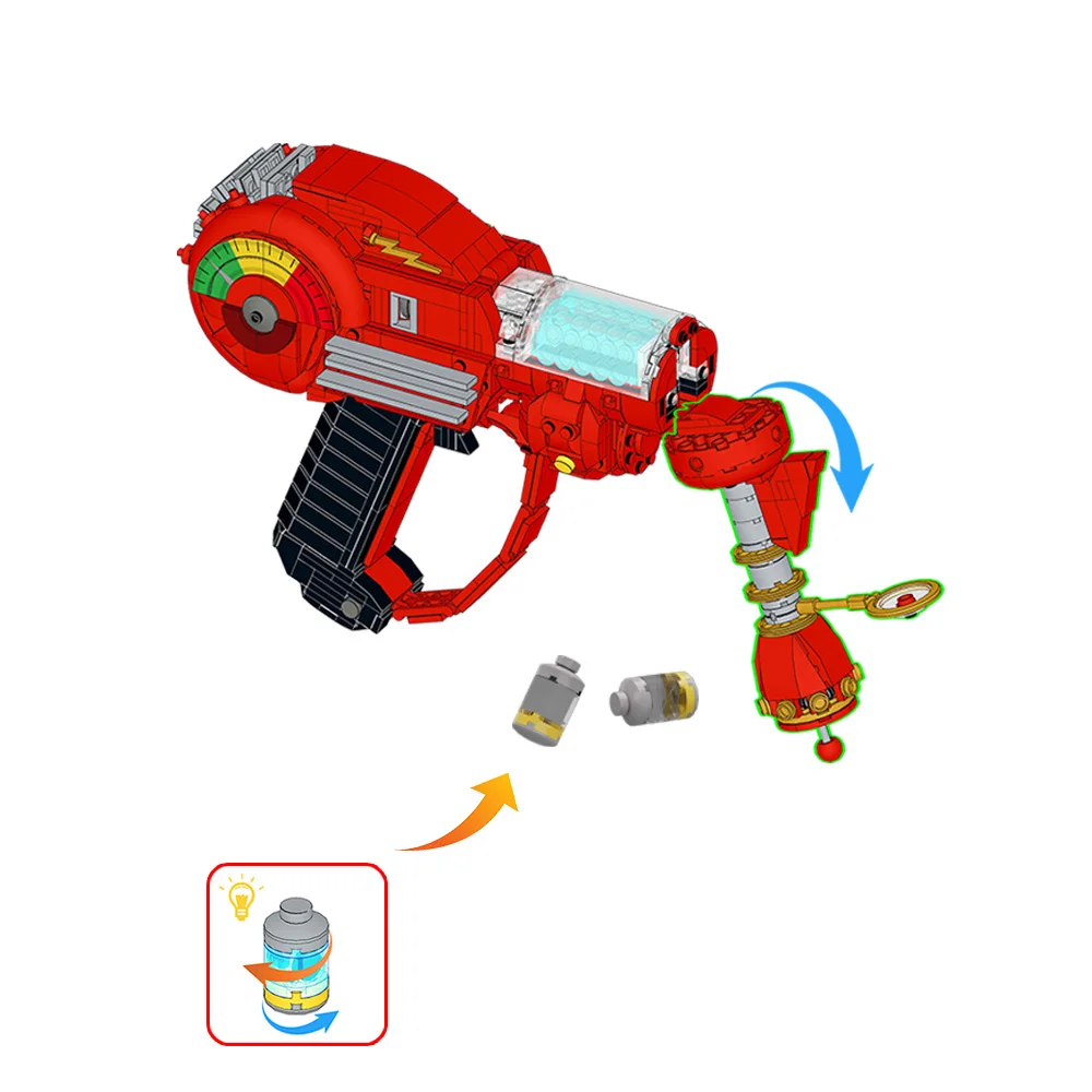 Gorbicks MOC Red Call of Duty Ray Gun Modell Bricks DIY Spiel Bausteine Kit Requisiten Spielzeug Für Geburtstag Geschenke – Detail 3