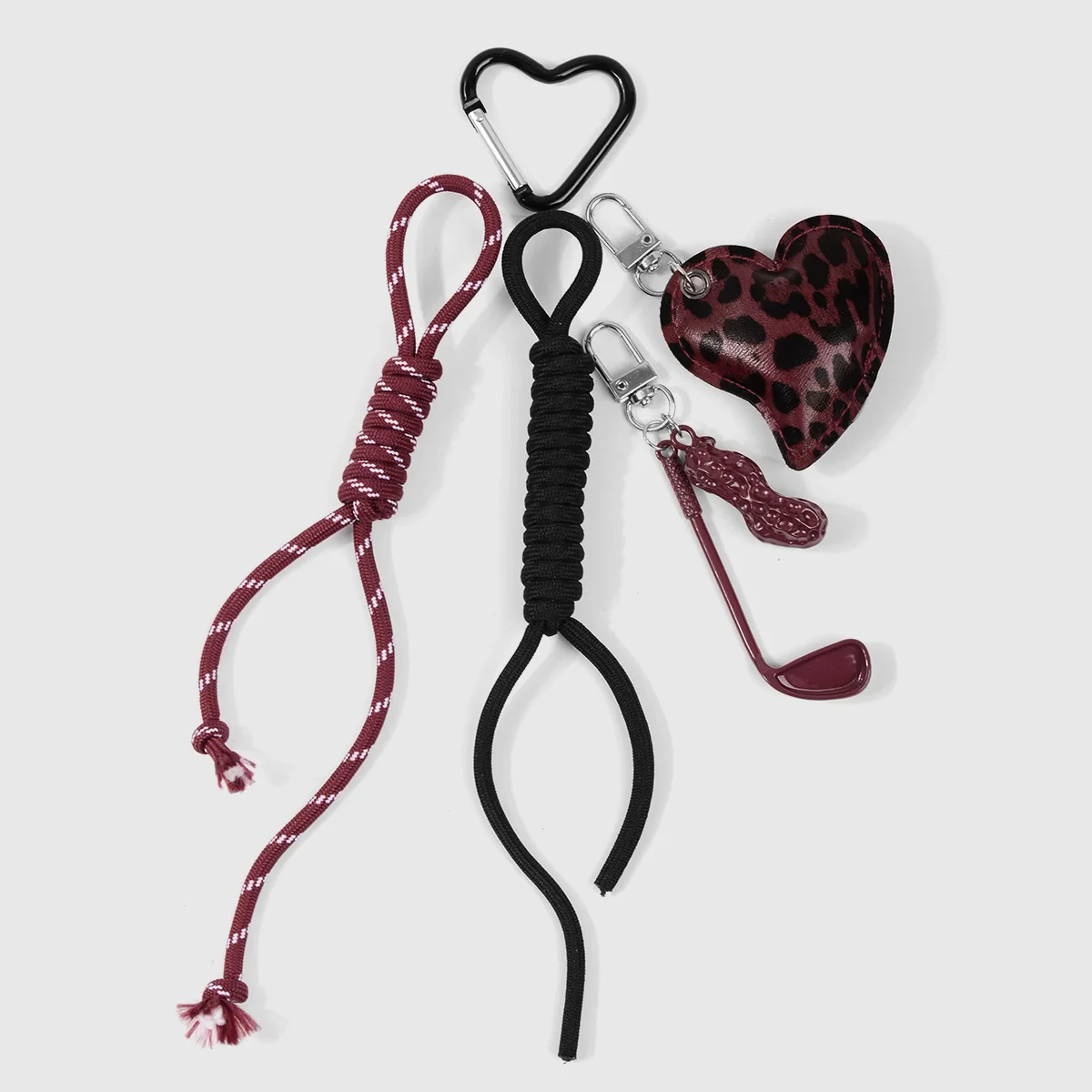 delicate Sweet Cool style fashion leather leopard print  love bowknot Key Chain Backpack pendant