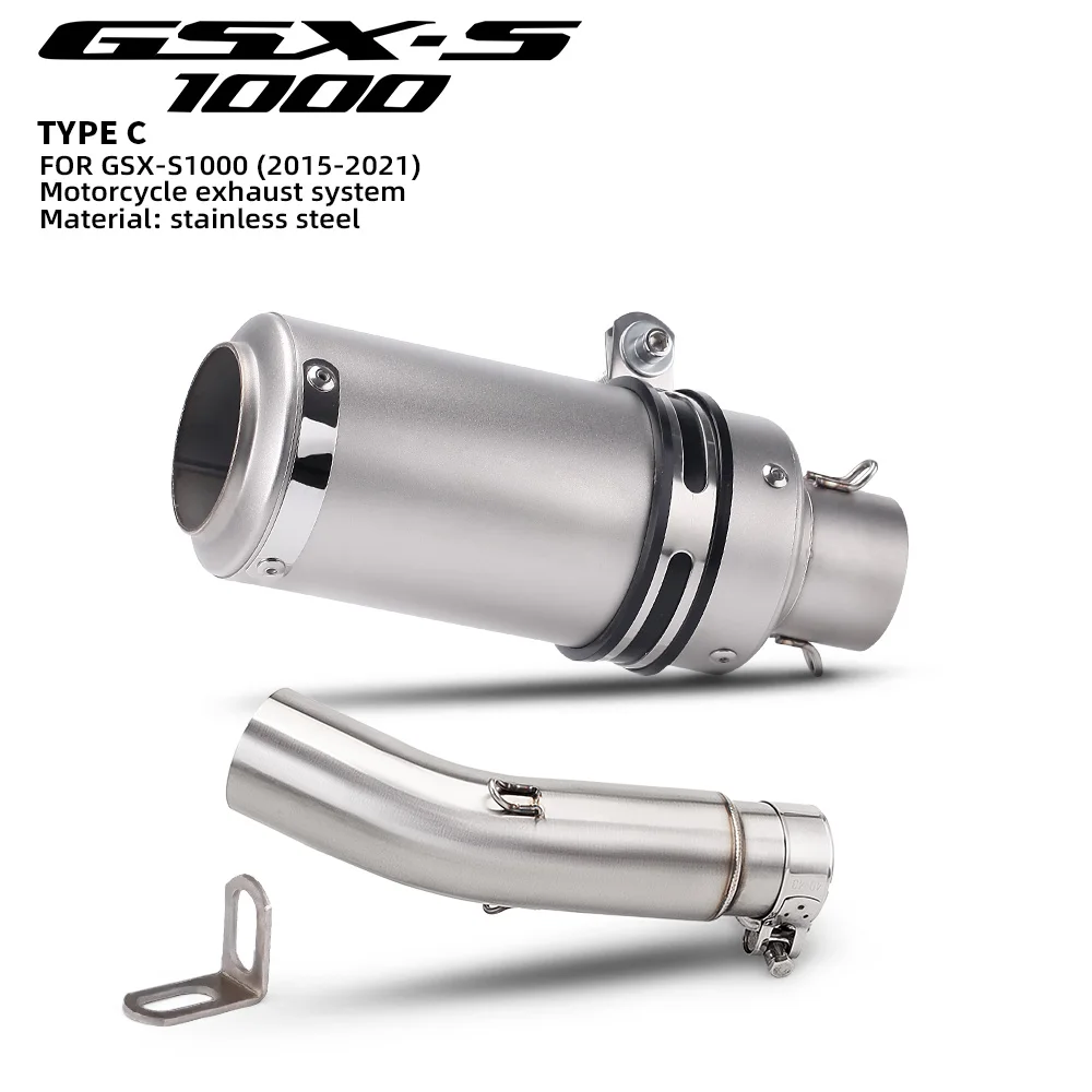 For GSX-S 1000 GSX S1000 2015 - 2021 Motorcycle Exhaust Escape Modify Link pipe Connect 51mm Muffler