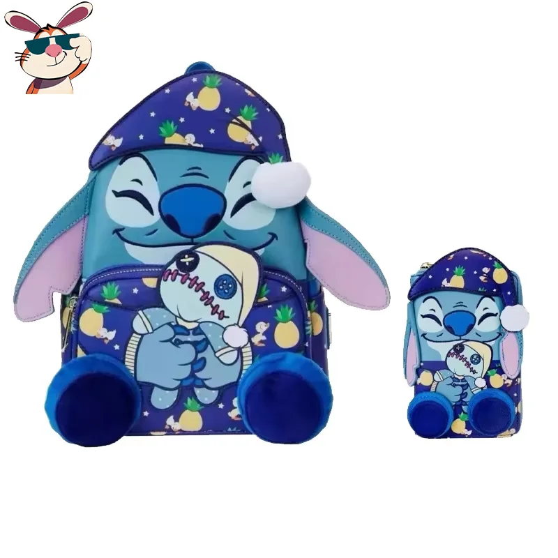 

Disney Loungefly Stitch Cartoon Sleepwear Wallet Children Cute Backpack Wallet Card Bag Boy Girl Schoolbag Back To School Season