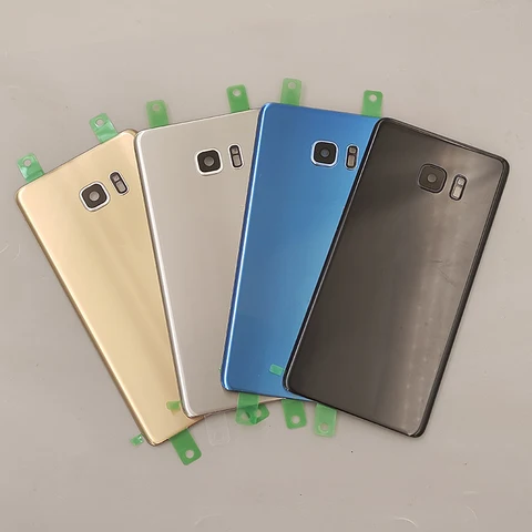 Задняя стеклянная крышка батарейного отсека для Samsung Galaxy Note 7 Note7 N930 N935, запасные части и объектив камеры