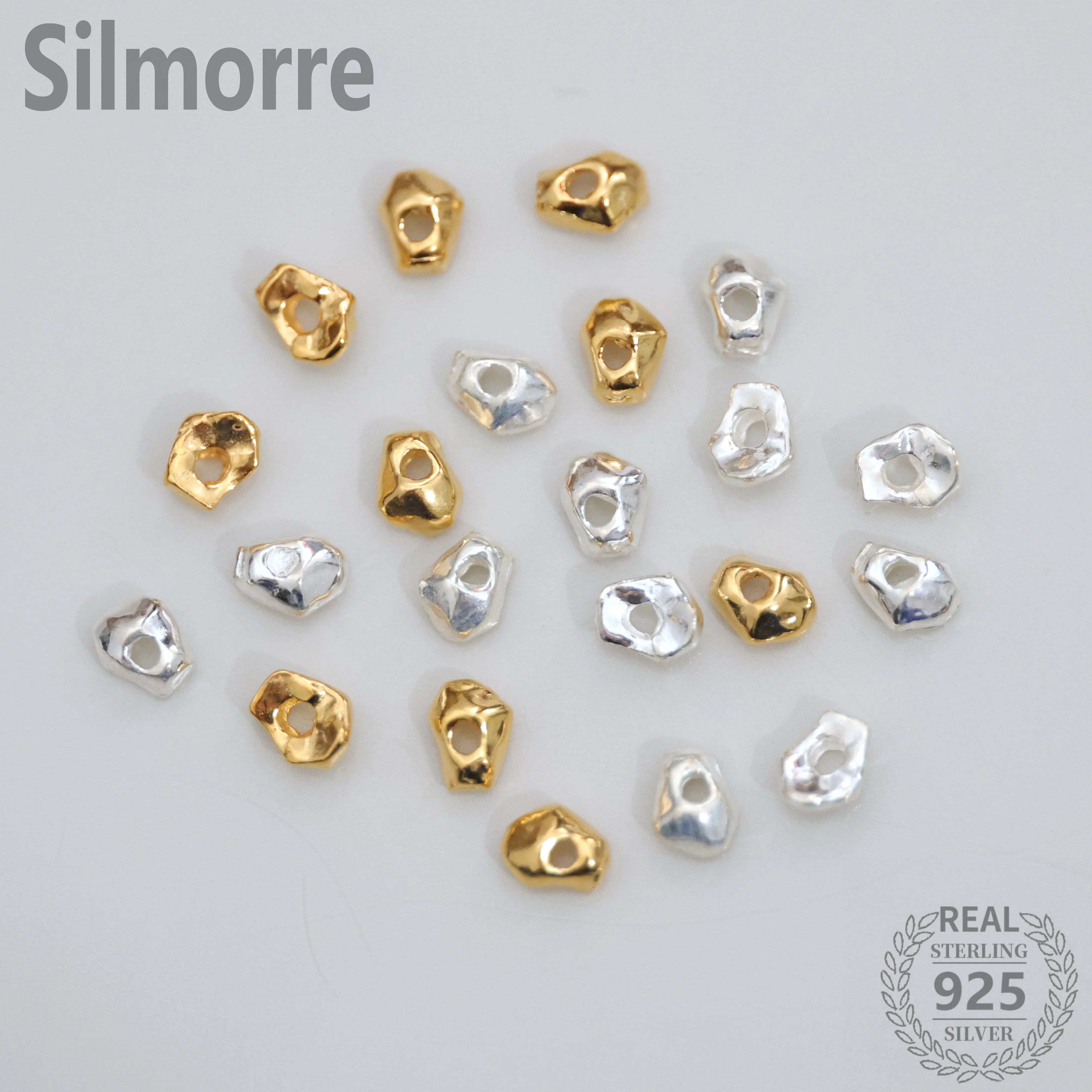 

Бусины из серебра 100% пробы, 10 шт.