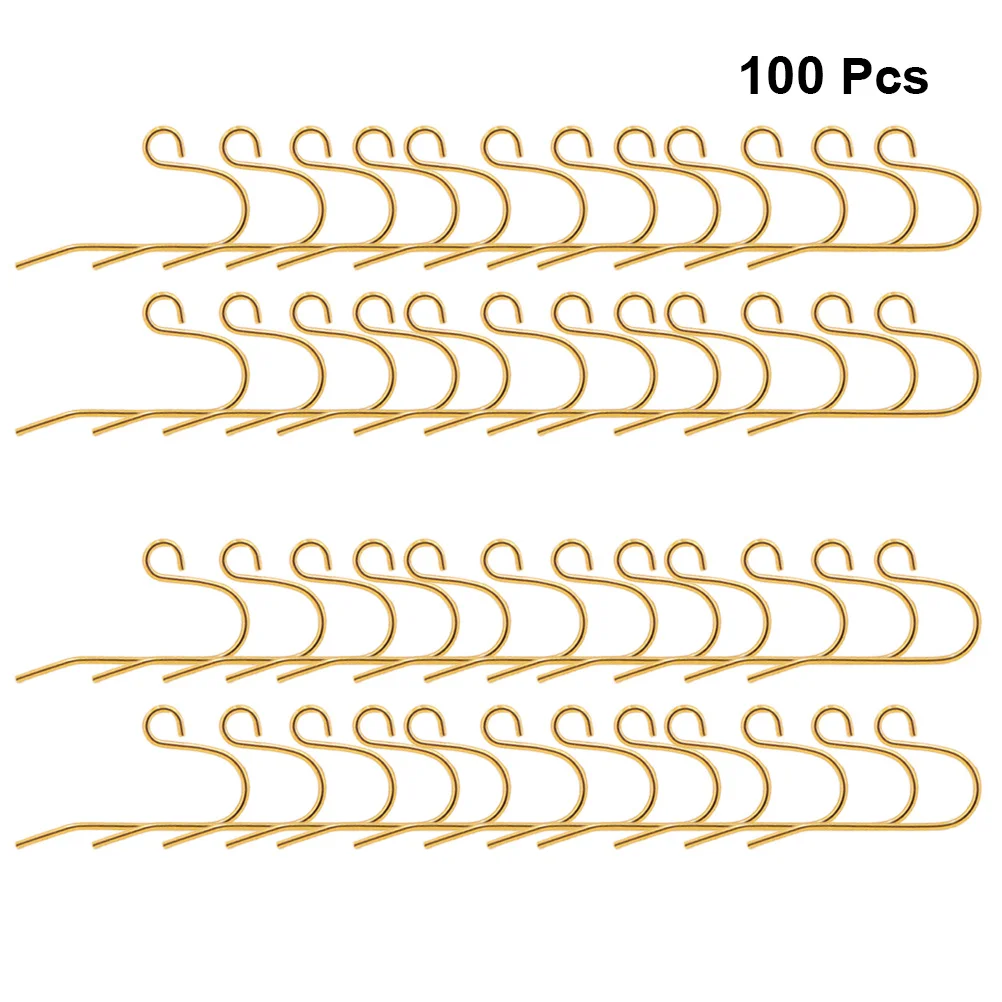 

100pcs Ear Hook Earring Parts For Women 0.7Mm Golden Stainless Steel Diy Wire Hooks Simple Pendant Earrings Accessories