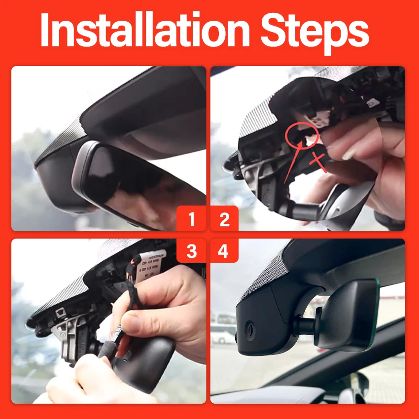 New!Plug and Play Car DVR Wifi Video Camera Dash Cam For Audi A1 A3 A4 A5 A6 A7 A8 Q3 Q5 B5 B6 B7 B8 B9 8V C5 C6 C7 8P 2016~2024