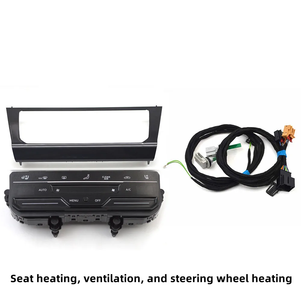 For Skoda Octavia MK3 paint piano black decorative frame LCD touch air conditioner with heating function