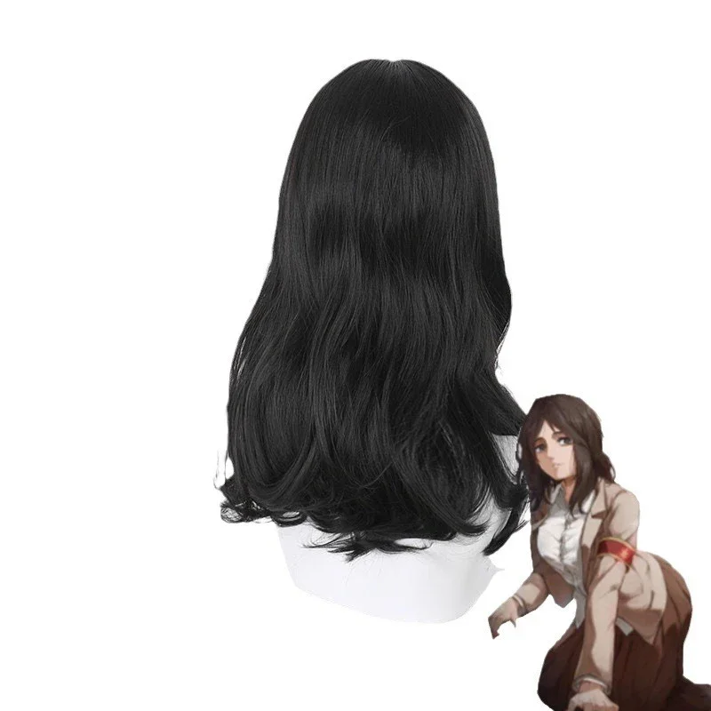 Attaque Titan personnage Pieck doigt Cosplay perruques Anime coiffure danse habiller coiffure mi fendu longs cheveux bouclés perruque ensemble