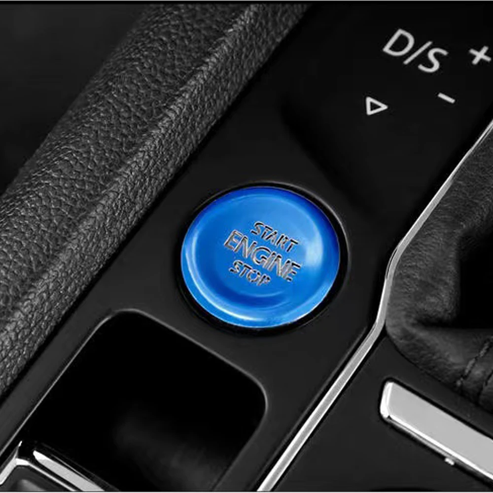 For Volkswagen CC Tiguan Atlas VW Passat Car Start Stop Engine Button Ring Cover Sticker Case Protector Styling Accessories