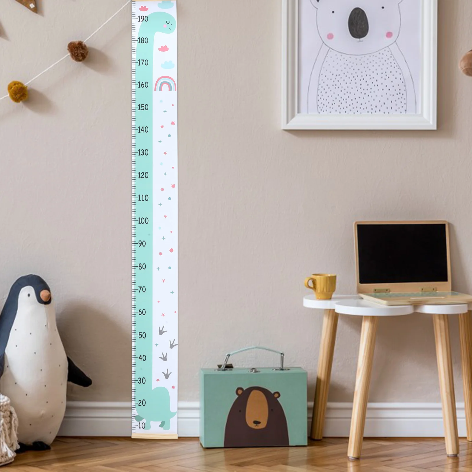 

Height Measurement Wall Chart Cartoon Animal Growth Ruler For Room Decor Playroom Nursery Wall Hanging