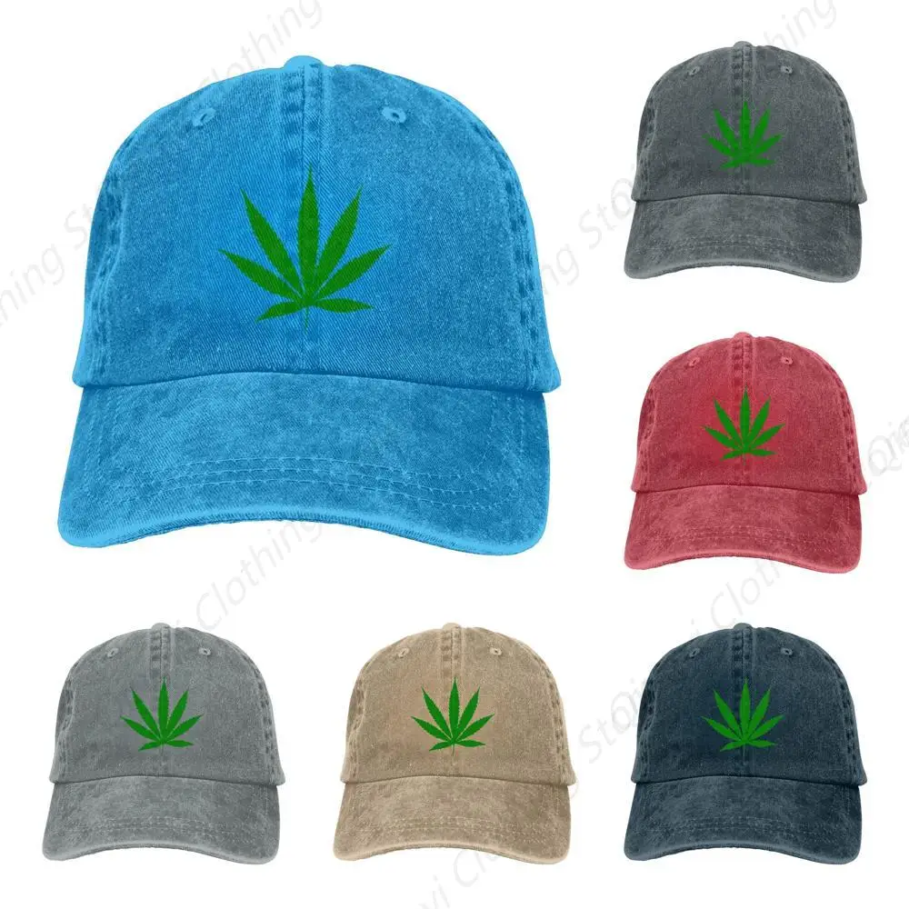 

Leaf Baseball Caps Unisex Soft Casquette Cap Fashion Denim Hat Vintage