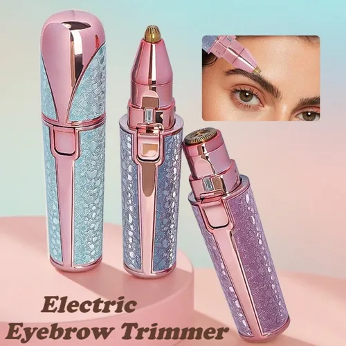 Imagen 1 del producto Recortador de cejas eléctrico 2 en 1 para mujer, depilación Facial recargable y afeitadora de cejas, afeitadora Facial indolora, depiladora corporal