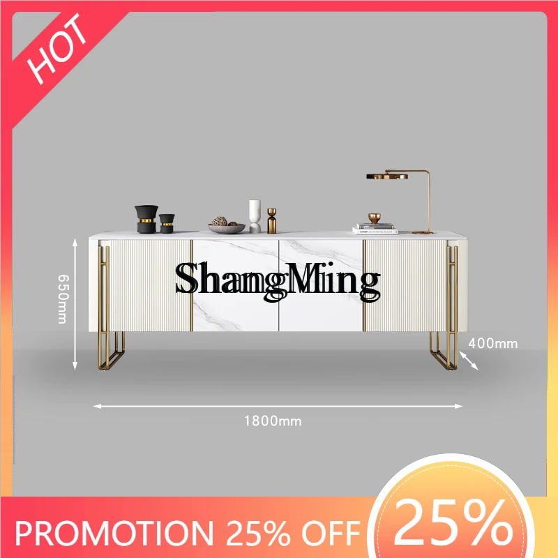 

CL TV Light Luxury Floor Cabinet Coffee Table Combination Solid Wood Villa Living Room Wall Cabinet