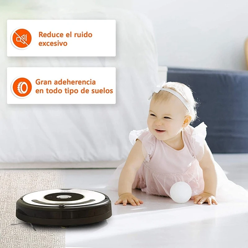 For IROBOT ROOMBA Wheels Series 500, 600, 700, 800 and 900 Anti-Slip Great Adhesion and Easy to Assembly Tire skin