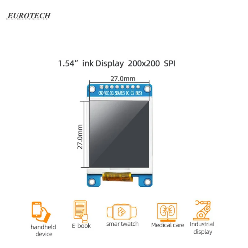 1.54 Inch Electronic Paper Ink Screen Black And White EPD Electronic Paper E Ink Display