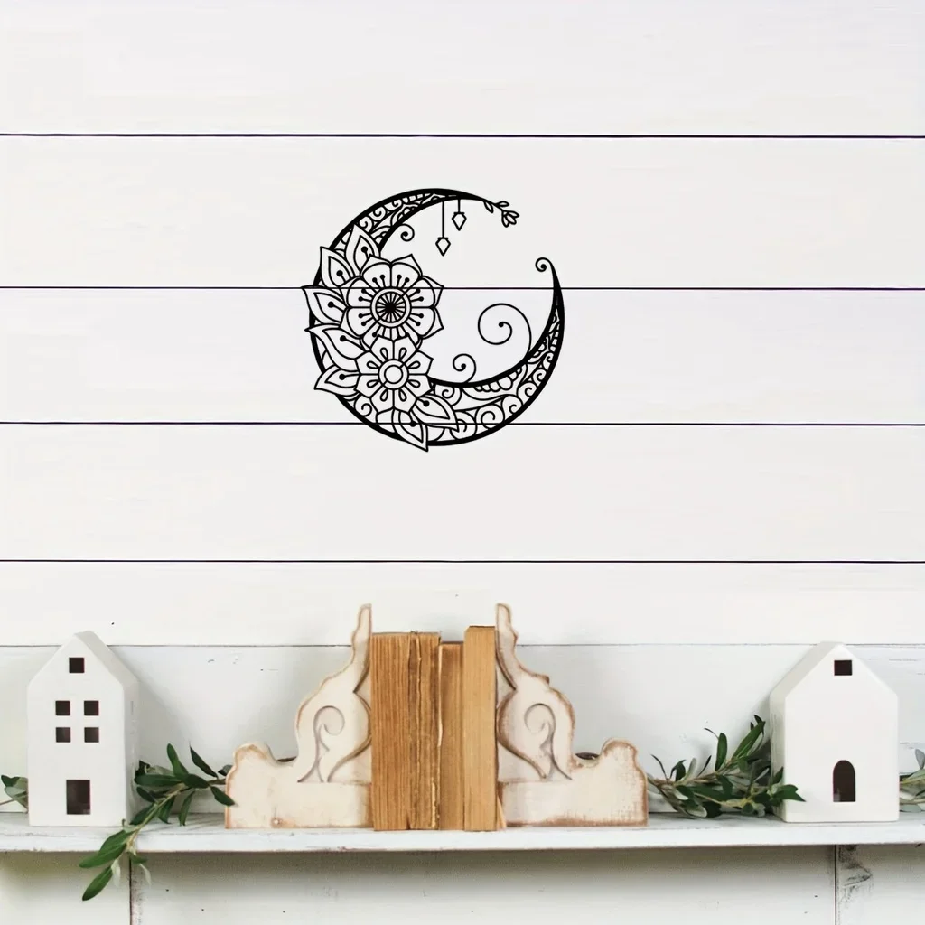 

Moon Theme Home Decor Wall Art Decorations Indoor Livingroom Black Metal Classic Room Decor Home Decor, Decor Metal Wall Hanging