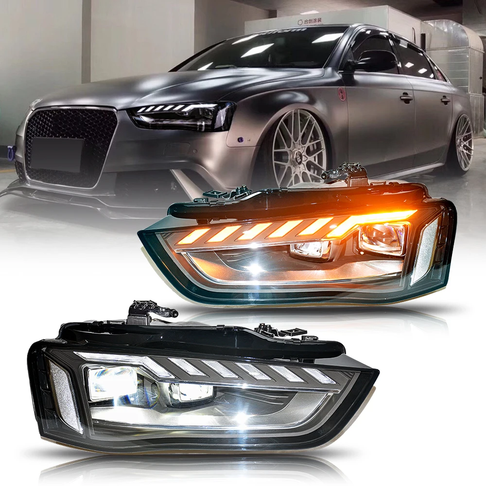 

TT-ABC LED Headlights for Audi A4 Accessories 2013-2016 Front Light Lamp Assembly