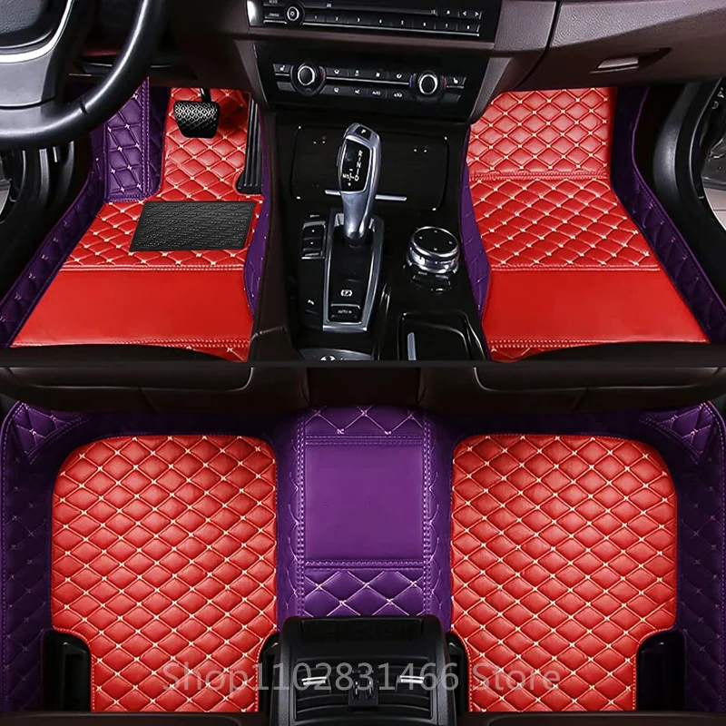 RHD Car Floor Mats for BMW 1 Series Hatchback 2011 2010 2009 2008 2007 Artificial Leather Carpets Custom Car Accessories Rugs