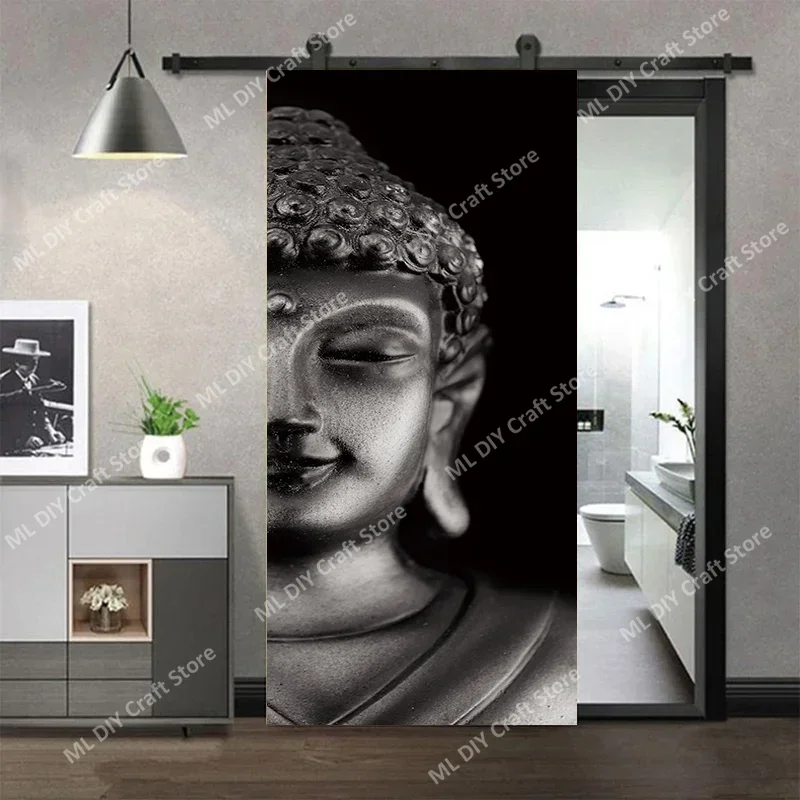

Art Mural PVC Door Sticker Decoration Buddha Statue Self-adhesive Wall Decoration Self-adhesive Wallpaper Indoor Home Decoration
