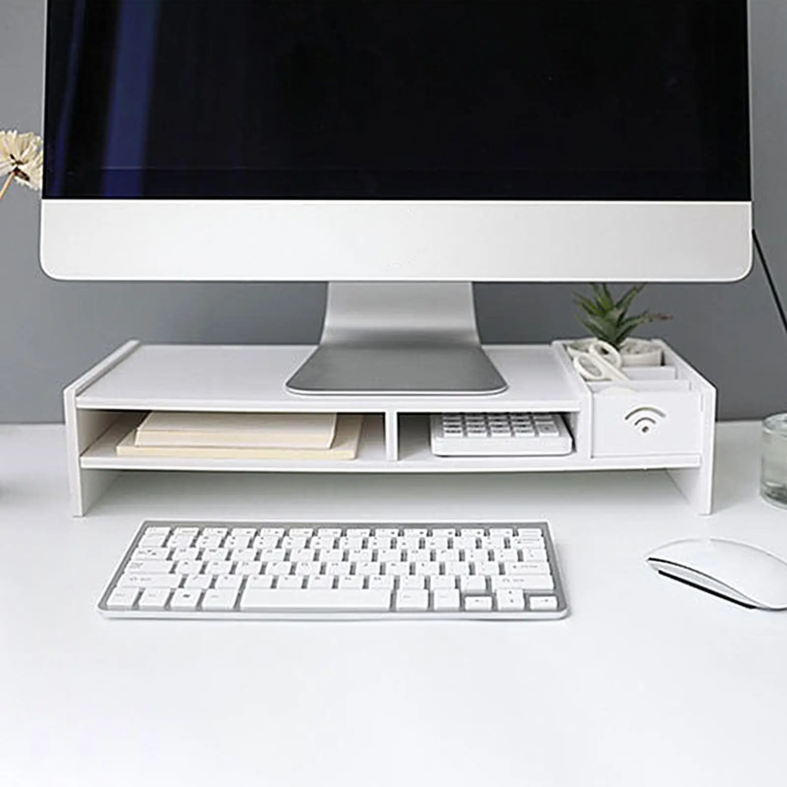 Monitor-Riser für Schreibtisch, 3-stöckiger Schreibtisch-Organizer, Regal, Bürobedarf zum Lesen, Akten, Lernen, Arbeiten, Gaming, Display, Zuhause, Schule