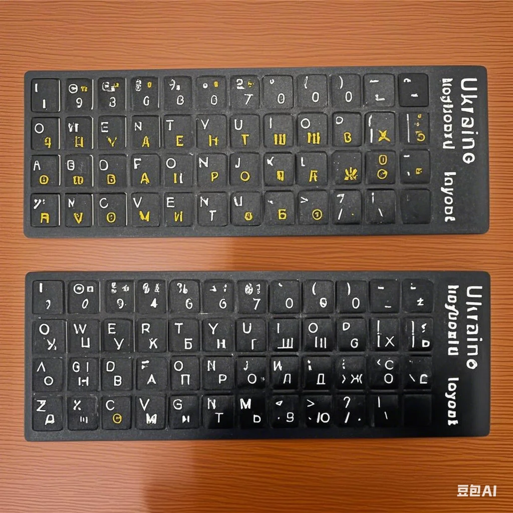 Наклейка-на-украинскую-клавиатуру-прочный-алфавит-черный-фон-белые-буквы-для-универсального-ПК-ноутбука